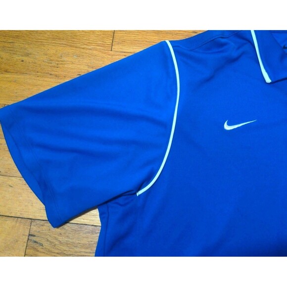 Nike Shirt Mens XL Blue Gameday Performance Golf Polo Preppy Casual Dri FIT EUC - Picture 3 of 7